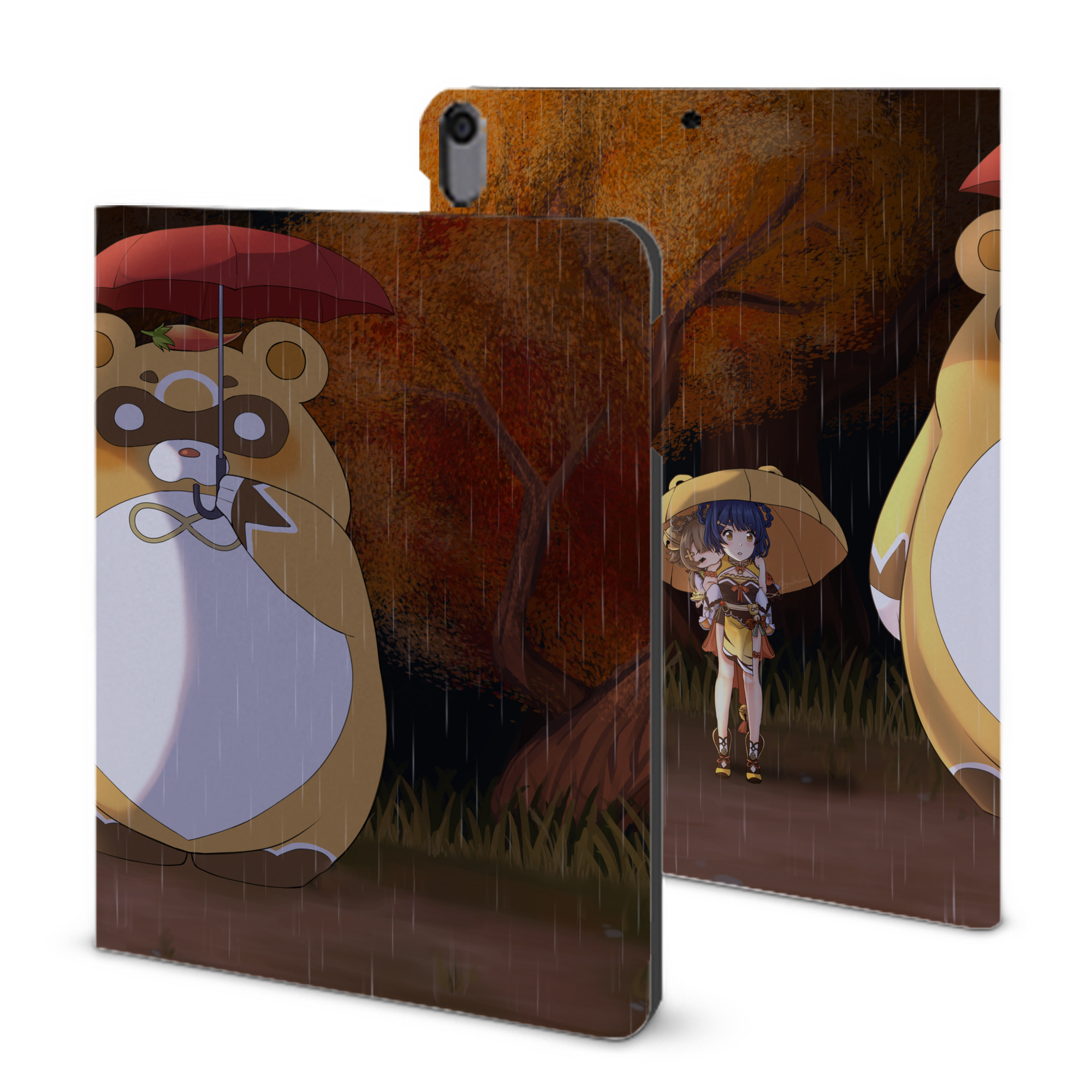 （画像用） となりのトトロ 草壁メイ 草壁サツキ My Neighbor Totoro Satsuki Kusakabe Mei Kusakabe IPad ケース ブック型 PUレザー TPU 耐衝撃 軽量 薄型 ペン収納なし 全面保護 IPad 各モデル対応